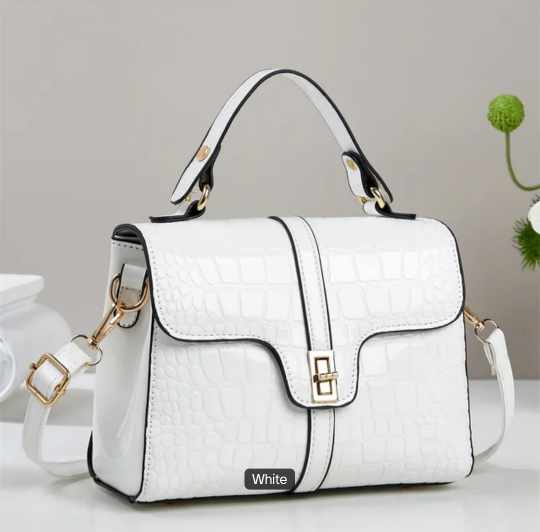The Croc Luxe Satchel JEROLA BAGS & ACCESSORIES