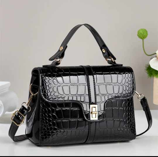 The Croc Luxe Satchel JEROLA BAGS & ACCESSORIES