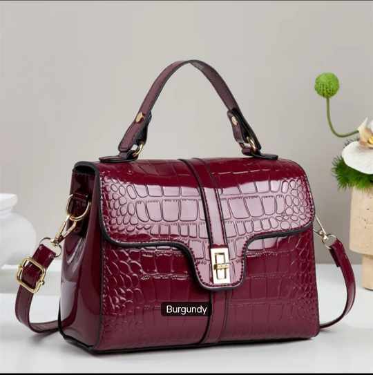 The Croc Luxe Satchel JEROLA BAGS & ACCESSORIES